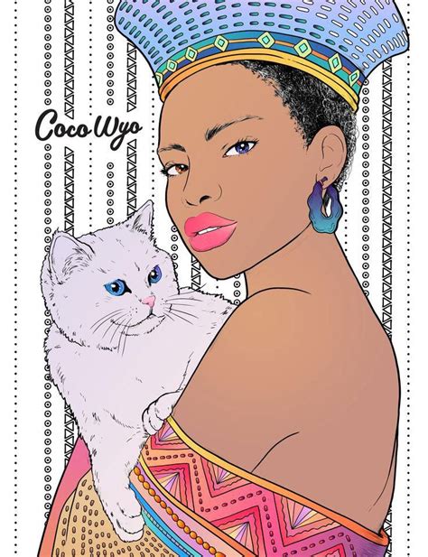 Best New Coloring Book Black Women Vol 2 By Coco Wyo Video Coloring Books African Art