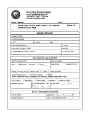 Fillable Online Cityofchicago S Solid WasteP EOtisREVISED FORM SB Wpd