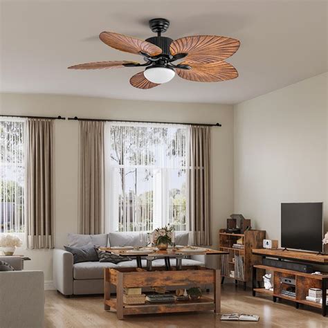 Yitahome Tropical In Ceiling Fans With Led Light And Remote