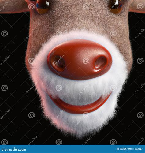 Rudolph The Red Nosed Reindeer Illustration Christmas Concept Generative Ai Stock Illustration