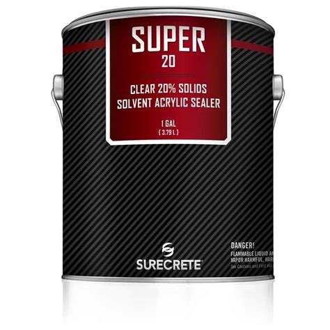 Exterior Concrete Clear Sealer Acrylic Gloss Super Series By Surecrete