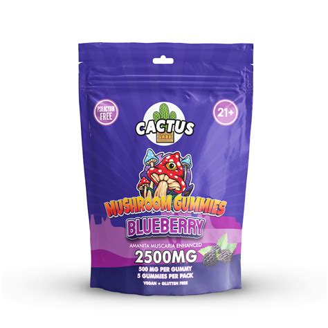 Cactus Amanita Muscaria Blueberry Flavor Mushroom Gummies 25