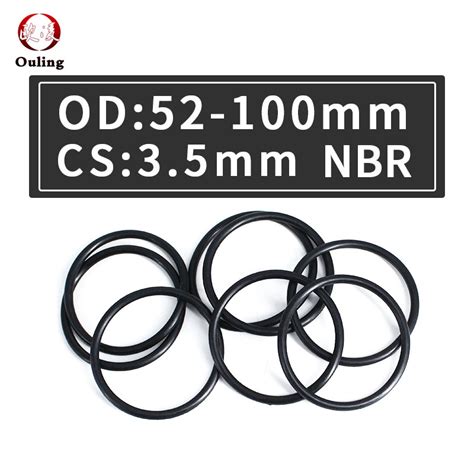 10PCS Lot Nitrile Rubber Ring NBR Sealing O Ring CS3 5mm OD52 55 56 57