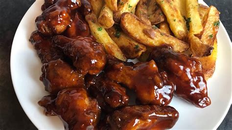 How To Make Honey Barbecue Chicken Wings With Roasted Garlic Potato