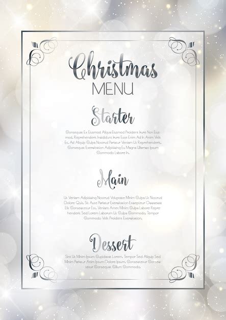 Free Vector Christmas Menu Design