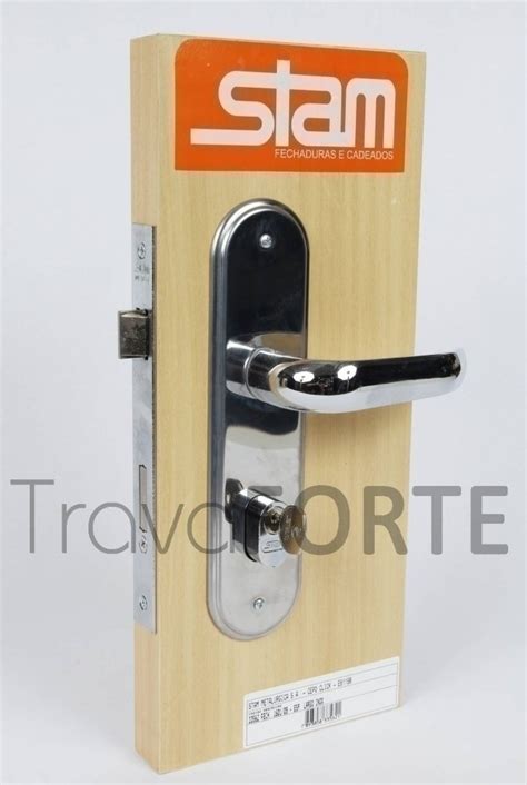 FECHADURA STAM ESP LARGO INOX EXTERNA 1601 09 Trava Forte