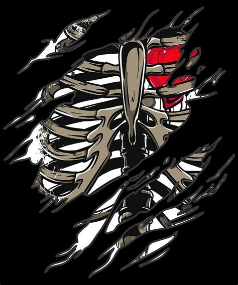 Rib Zombie Rib Cage Showing Skeleton Halloween Scary Dark Digital Art By Nikita Goel Pixels