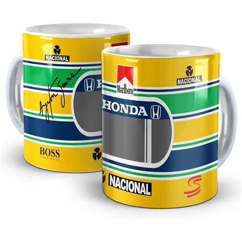 Caneca Ayrton Senna Fórmula 1 325ml KaBuM