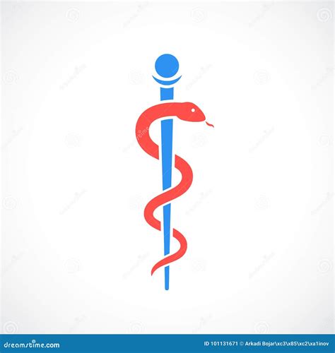 Rod Of Asclepius Medical Snake Icon Stock Vector Illustration Of