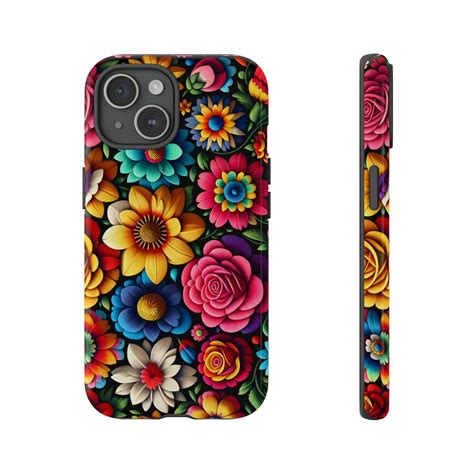 Bright Flowers Phone Case Flower Phone Case Pretty Phone Cases Bright Phone Cases Etsy