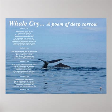 Whale Crya Poem Of Deep Sorrow Poster