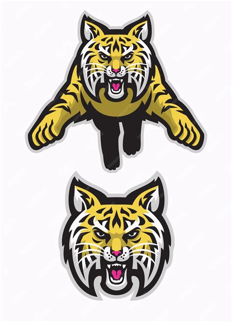 Premium Vector Wildcats Mascot Attacking In American Sport Mascot Style