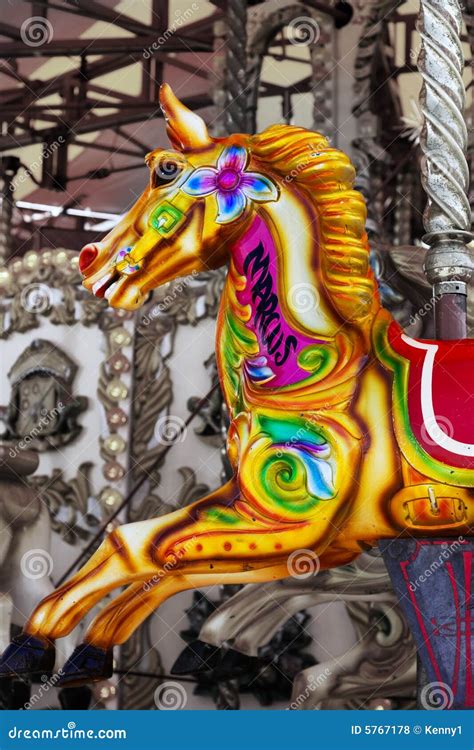 Colorful Fairground Carousel Horse Stock Photo Image Of Park Horse