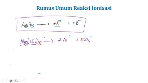 Rumus Umum Reaksi Ionisasi YouTube