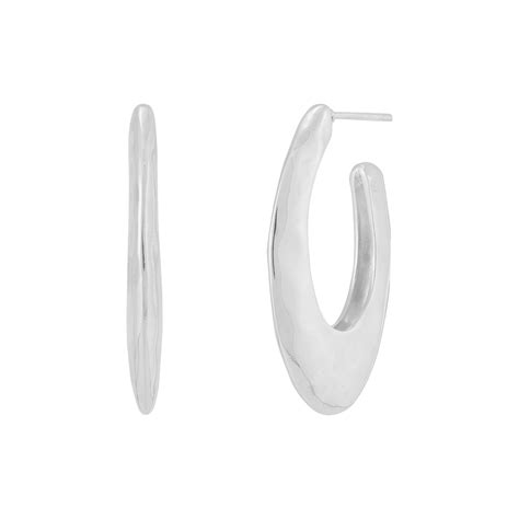 Silpada Vintage Duo Sterling Silver J Hoop Earrings Silpada