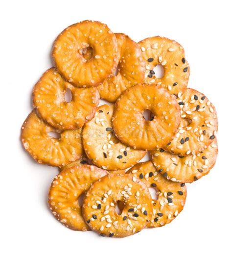 Round salty pretzels stock photo. Image of breakfast - 115330886