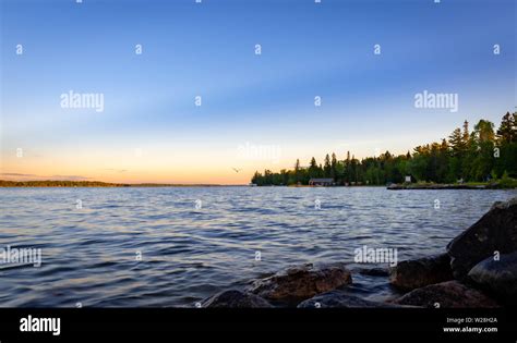 Lakeside View At Balsam Lake Ontario Stock Photo Alamy