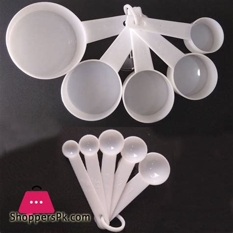 White Plastic Measuring Cup Spoon Pcs Set In Pakistan