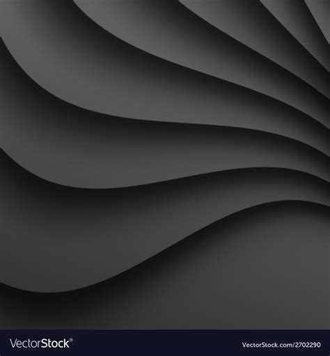 Dark Gray Wavy Background For Your Design Vector Image