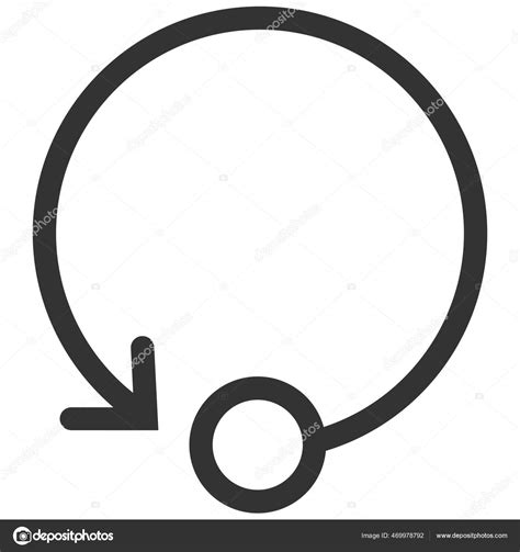 Ccw Counterclockwise Gesture Icon Outline Style Stock Vector By