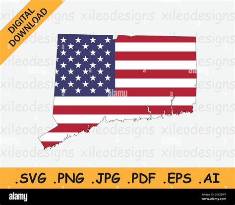 Ct Digital File Connecticut State Svg Connecticut Vector File Connecticut Outline Svg