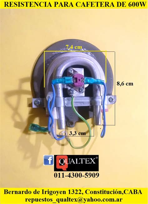 Qualtex Arg Repuestos para Electrodomésticos RESISTENCIAS PARA CAFETERAS