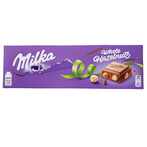 MILKA Whole Hazelnuts Chocolate Bar 250g Online Food And Grocery Store