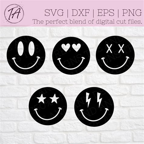 Smiley Svg Retro Smiley Svg Smiley Face Svg Retro Smiley Etsy Ireland