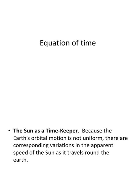 Equation of Time | PDF | Time | Longitude