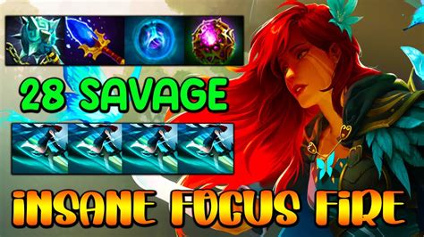 Insane Focus Fire Savage Windranger Nonstop Team Fight Dota