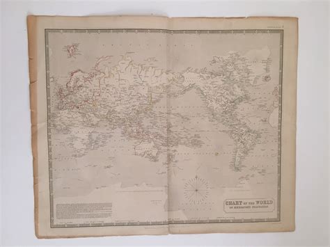 Vintage World Atlas Map World Geography Map Rare Chart - Etsy