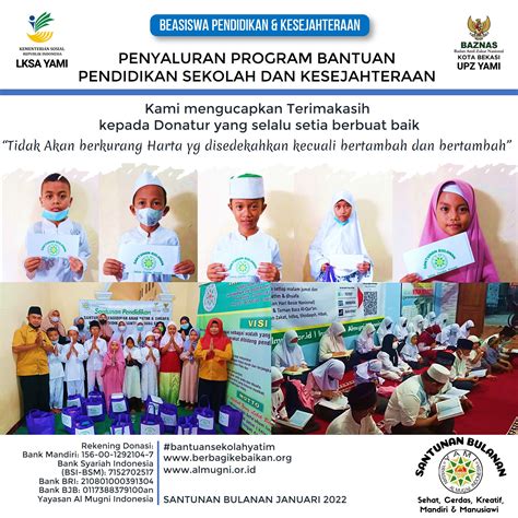 Santunan Pendidikan Utk 100 Yatim Dhuafa Binaan Berbagi Kebaikan