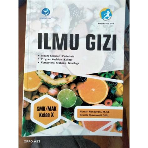 Jual Buku Ilmu Gizi Untuk Smk Kelas 10 Bidang Keahlian Pariwisata Tata