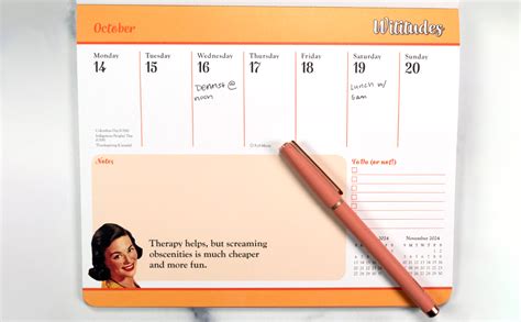 Wititudes 2024 Weekly Desk Pad Calendar Wititudes 9781524884185