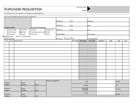 Free Printable Requisition Form Templates Pdf Excel Recruitment 5544 Hot Sex Picture