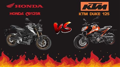 KTM DUKE 125 VS HONDA CB125R TOP COMPARISON Always Top Video YouTube