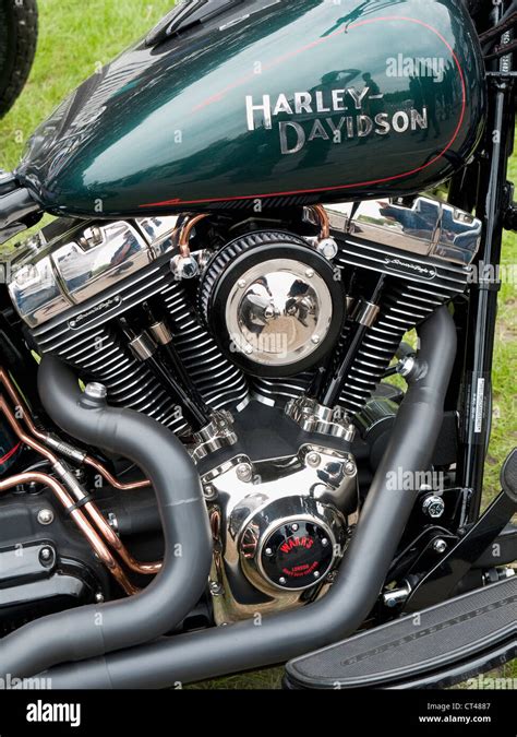 Classic Harley Davidson V Twin Chromed And Customised Engine And Stock