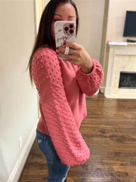 Pink Pom Sleeve Sweater By Nude Rent The Runway