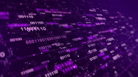 Digital Binary Code Background Purple Motion Graphics VideoHive