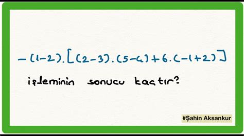 İşlem Yeteneği Sözlüğü Soru 8 TYT AYT Temel Matematik Kolay ve Orta