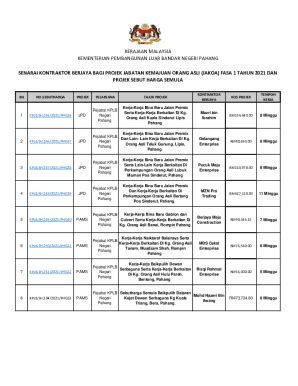 Fillable Online KEMENTERIAN PEMBANGUNAN LUAR BANDAR NEGERI PAHANG Fax