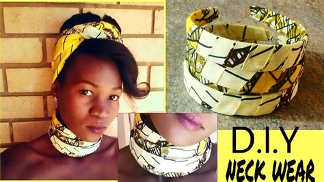 Diy Statement African Print Ankara Neckwear Necklace Accessory Youtube