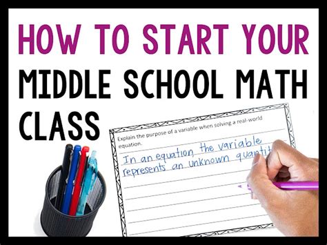How To Start Your Middle School Math Class Make Sense Of Math