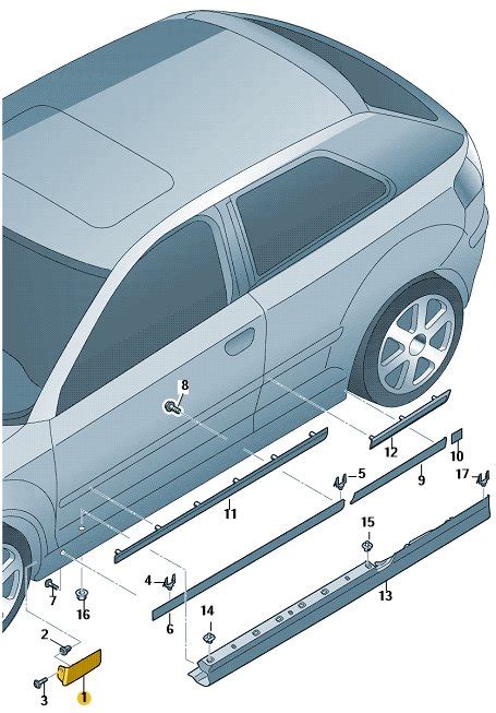 Nakładka Listwa Błotnika Przód Lewa Audi A3 8P Oryginał Audi