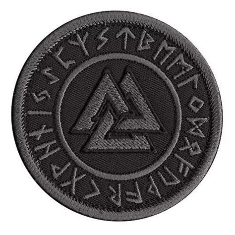 Negro Valknut Viking Norse Acu Tamizada Runic Heathen Pagan Meses Sin