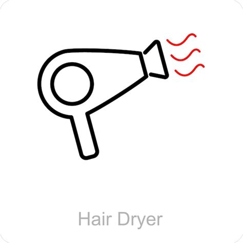 Premium Vector Hair Dryer And Blow Icon Conceot