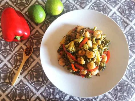 Salteado de verduras con gambas Recetas con Sazón