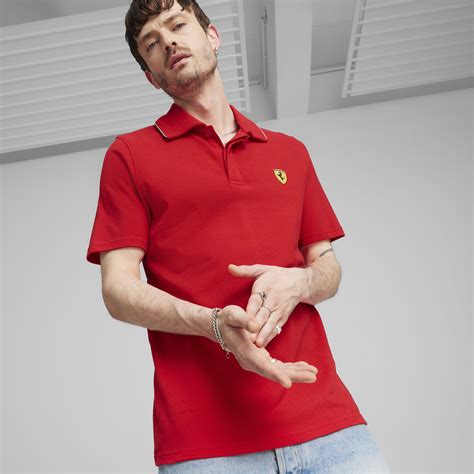 Scuderia Ferrari Mens Motorsport Race Polo Scuderia Ferrari Puma