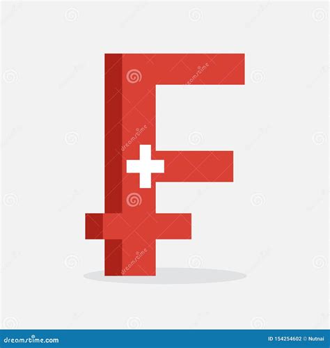 Swiss Franc Currency Symbol with Flag of Switzerland Stock Vector ...