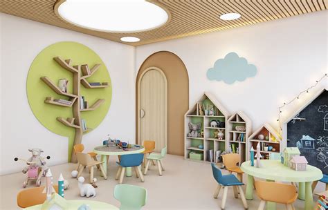 Kindergarten On Behance Kindergarten Interior Daycare Design Classroom Interior